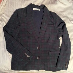 Checkered suit coat